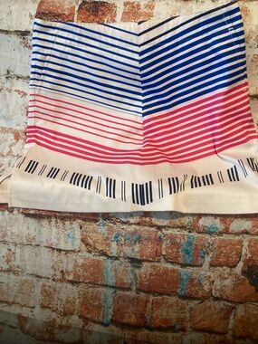 Lady Hagen White Stripe Skort with Blue and Pink Accents